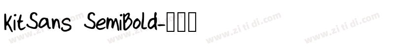 KitSans SemiBold字体转换